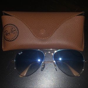 Rayban Aviators - Blue tint lens and gold rims